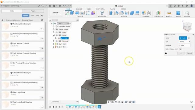 3D Modeling a Working Bolt and Nut смотреть онлайн