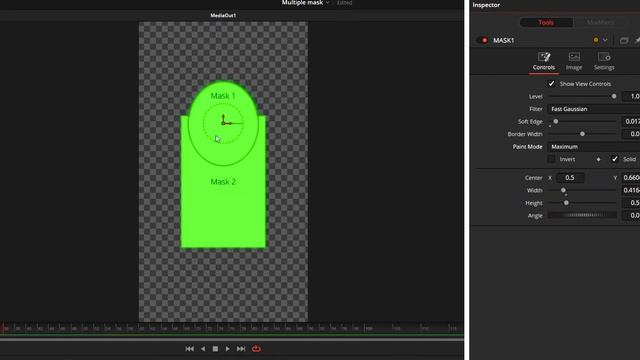 Paint mode in Mask. DaVinci Resolve Fusion. смотреть онлайн