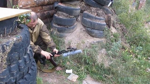 Испытания саперного линемёта (АК74) 1