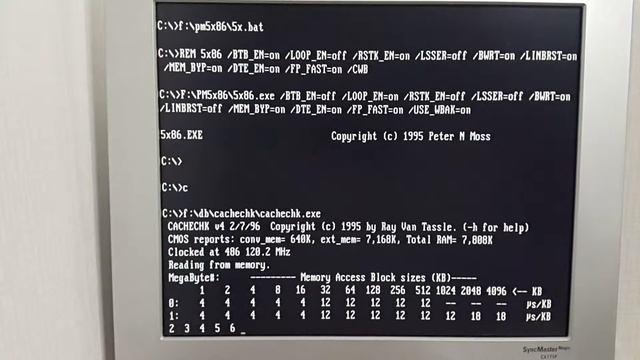 Speedsys benchmark + Cachechk - Cyrix 5x86 120MHz (60 x 2) смотреть онлайн