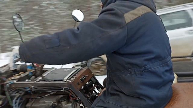 Чистим снег самоделкой