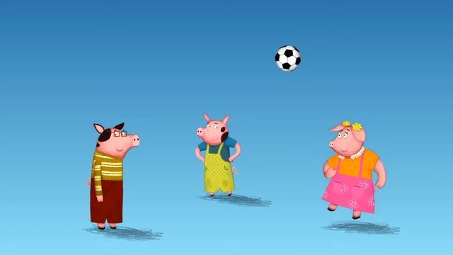 Three Little Pigs - Pigs Playing Footy смотреть онлайн