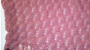 Палантин ажурный.Мастер класс .Узор спицами.