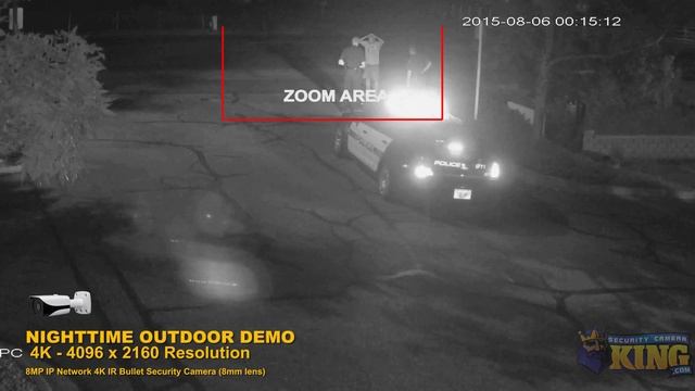 4K Nighttime Outdoor Demo - 8MP IP Network 4K IR Bullet Security Camera (8mm lens) - IPOB-EL8IRL8 смотреть онлайн