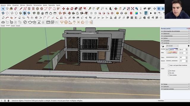 Sombras Reais no Sketchup - Como posicionar o Norte смотреть онлайн