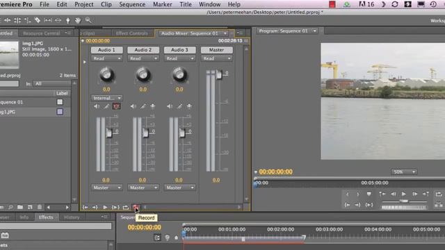 Premiere Pro CS5 - recording audio - Bigrockdesigns computer training consultants смотреть онлайн