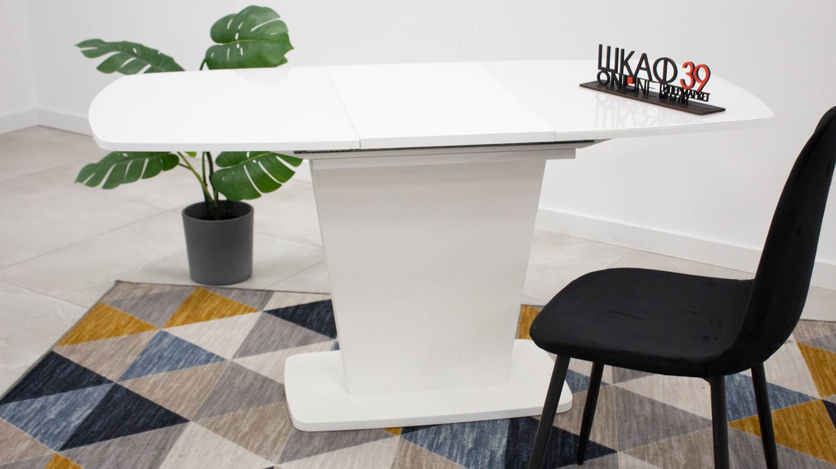 Честер стол раздвижной Тип 1 (Стекло белый глянец) смотреть онлайн