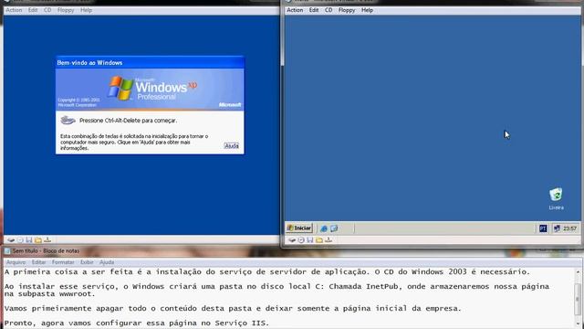 REDES 2 - Windows server 2003 - videoaula 03 configurando um servidor intranet смотреть онлайн