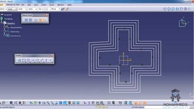 Catia V5 Powerful Tricks Collection #103|Using Profile feature to parametrize a sketch смотреть онлайн