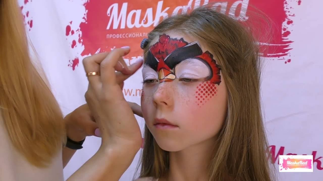 Faceart Angry Birds урок аквагрим Энгри бердс