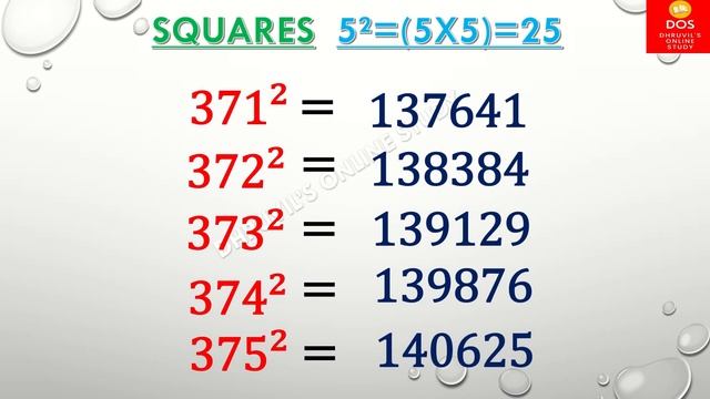 Square Of A Number From 351 To 400 | Squares Of 351 To 400 | 351 To 400 Squares | смотреть онлайн