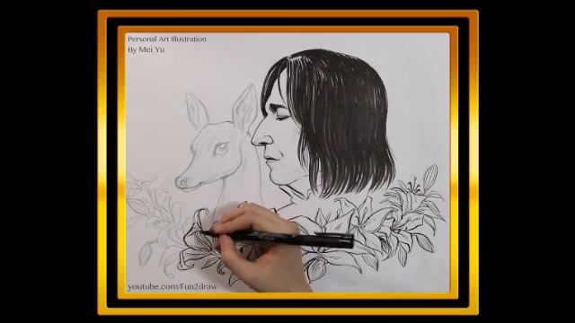 Drawing Alan Rickman - Snape from Harry Potter - Art Tribute by Mei Yu смотреть онлайн
