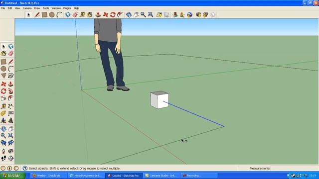 Sketchup Tutorial Básico 4 Utilizar a ferramenta Follow Me смотреть онлайн