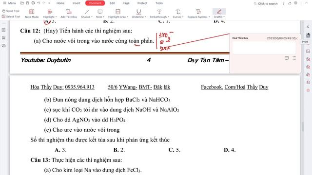 LUYỆN THI THPT QG MÔN HOÁ 2023 PHÁT BIỂU ĐẾM + THÍ NGHIỆM смотреть онлайн