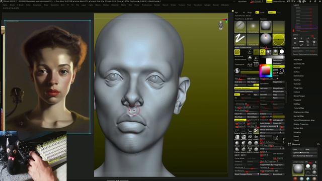 #zbrush, realtime 15min speed sculpting,3dconnexion,#spacemouse,wacom,cintiq24,cam view смотреть онлайн