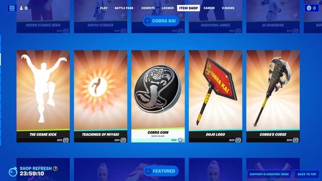 COBRA KAI SKINS RETURN Fortnite Item Shop [March 25 2022] смотреть онлайн