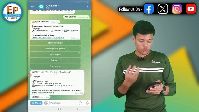 Telegram Quiz Bot Question me Photo Kaise Set Kare || How To Use Telegram Quiz Bot Part 3 смотреть онлайн