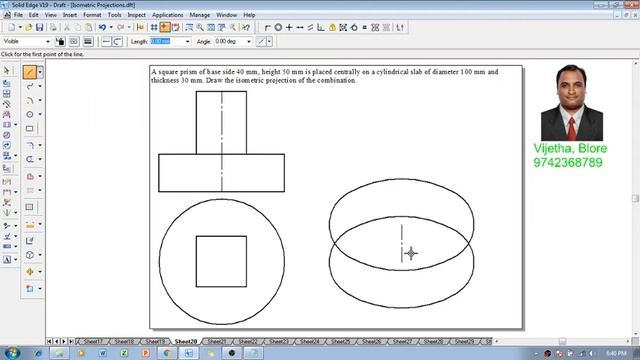Example 20 on Isometric Projections смотреть онлайн