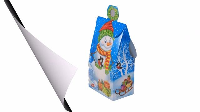 Сладкий новогодний подарок весом 400-500 грамм в картонной упаковке смотреть онлайн