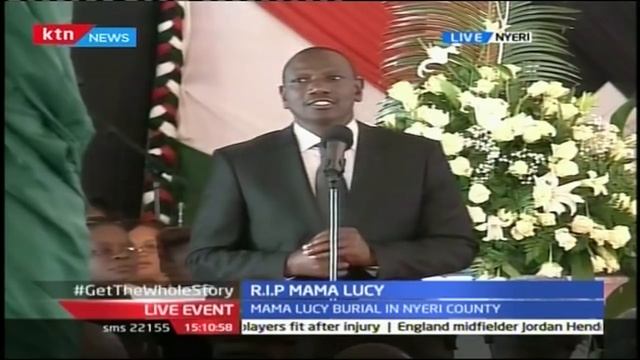 DP William Ruto's Tribute to late Former First Lady Lucy Kibaki during Funeral Service смотреть онлайн