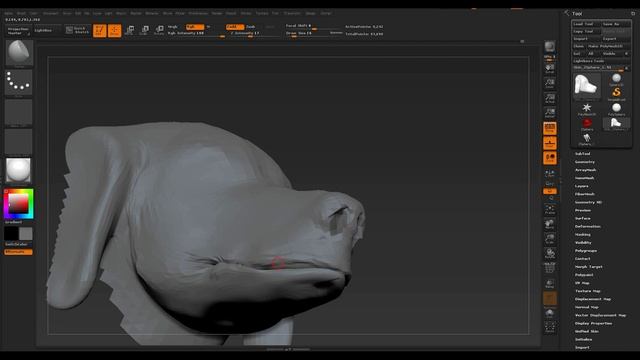 Sculpting & Texturing - Dog Zbrush- 3ds max tutorial part - 2 смотреть онлайн