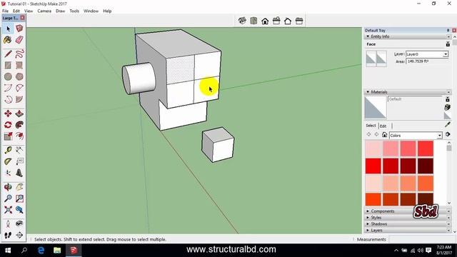 Use of Push Pull Tool in Sketchup V #05 смотреть онлайн