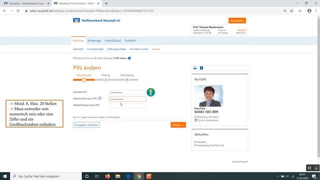 PIN ändern/ PIN entsperren im Online Banking смотреть онлайн