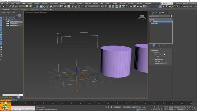 3ds max script course: 082 Quad Cylinder смотреть онлайн