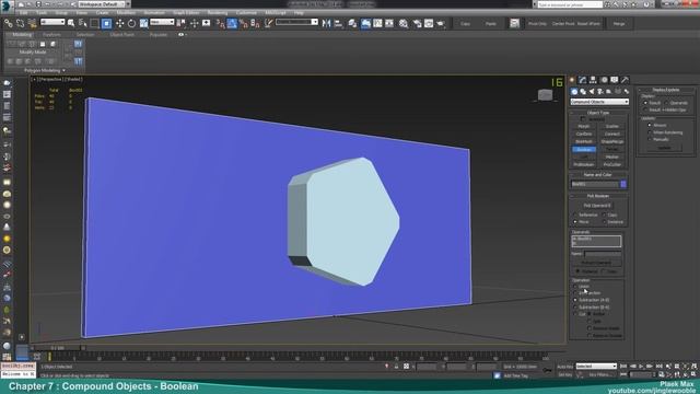 PlaekMax: 3dsMax Basic Modeling (Chapter7 Compound Boolean) смотреть онлайн