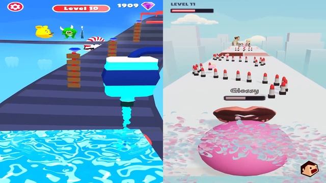 Teeth Shield | Lip Runner - All Level Gameplay Android,iOS - WORLD CUP GAME смотреть онлайн