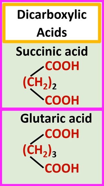 Dicarboxylic acids such as oxalic acid malonic acid succinic acid glutaric acid etc. #chemistry смотреть онлайн