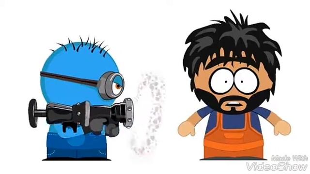 Синий мальчик против бородача . Смешной мультик. смотреть онлайн