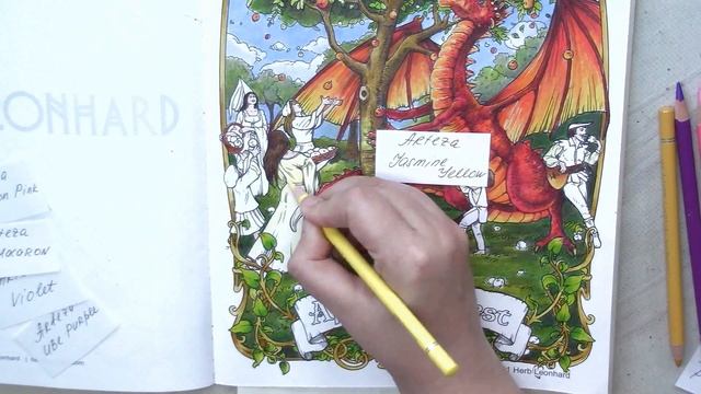 Apple Harvest. Part 3 #coloring in 'Dragon Nouveau' by H.Leonhard with Arteza pencils #adultcolorin смотреть онлайн