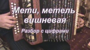 Мети, метель вишневая. (024 гармонь с цифрами)