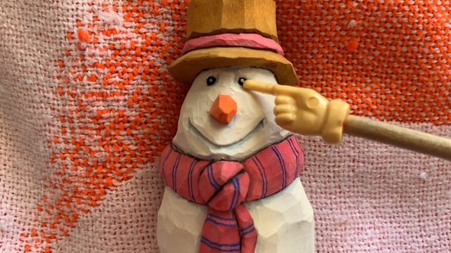 Carving A Snowman From Wood part 5. Easy beginner wood carving project. смотреть онлайн