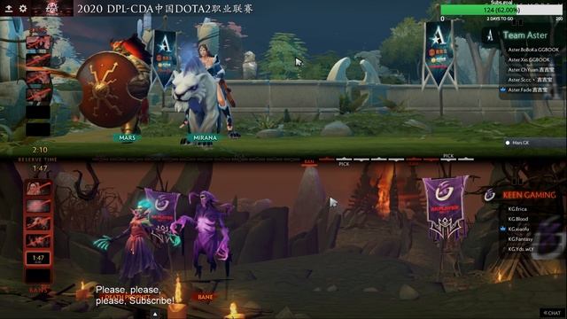 [Dota 2 live] Keen Gaming vs Aster DPL-CDA B03 смотреть онлайн