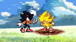 Dark sonic vs Fleetway super sonic