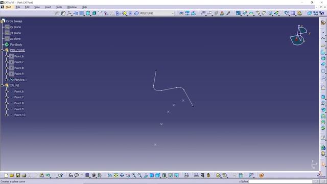 Generative Shape Design: Using the Circle Sweep in CATIA V5 смотреть онлайн