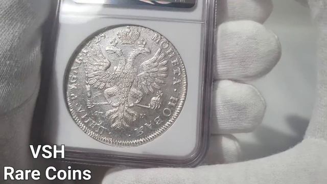 Рубль Екатерины 1 1725 СПБ NGC UNC