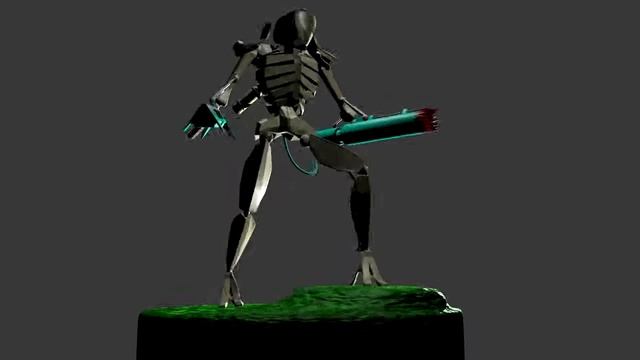 Robot soldier turntable (Blender) смотреть онлайн