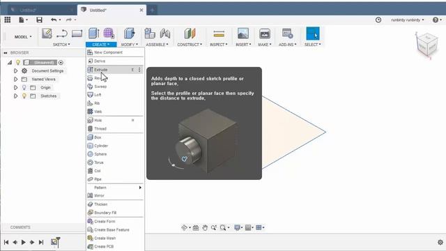 7 Fusion 360 기초강좌 - Browser & Timeline смотреть онлайн