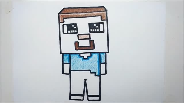 КАК НАРИСОВАТЬ MINECRAFT - DIBUJAR MINECRAFT РИСУНОК MINECRAFT - как нарисовать Стива из майнкрафта смотреть онлайн