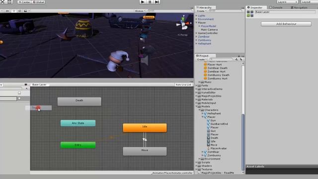 Hướng dẫn Unity 5: Nightmare #16 - Animator Override Controller смотреть онлайн