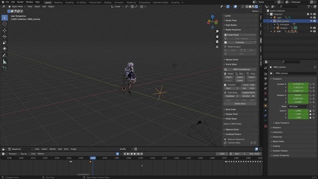 Blender MMD Camera settings Part 4 - Blender 3.6 LTS - Unscripted long version смотреть онлайн