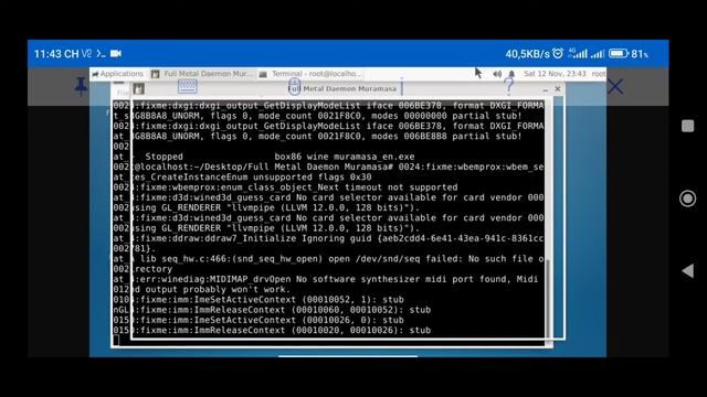 Full Metal Daemon Muramasa On Android [Termux] [Box86] [Box64]