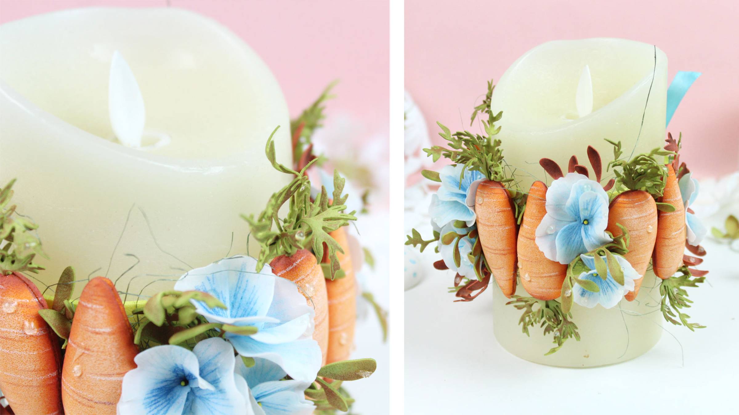 Вырезала полоску из фоамирана, украсила ее цветами, листиками и морковкой. Пасхальный декор DIY смотреть онлайн