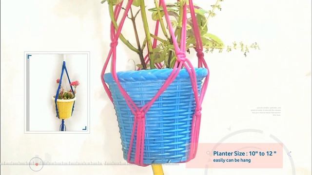 Product Review : NEON STRING MACRAME PLANT POT HOLDER II Plant hanger II Macrame plant holder смотреть онлайн