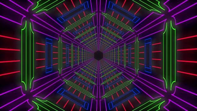 Animated Background ǁ Color Changing Abstract Neon Lights Love Tunnel ǁ Motion Graphic смотреть онлайн