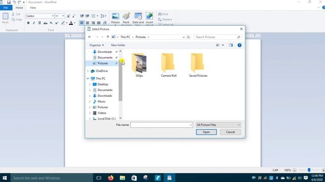 Insert image in word pad смотреть онлайн