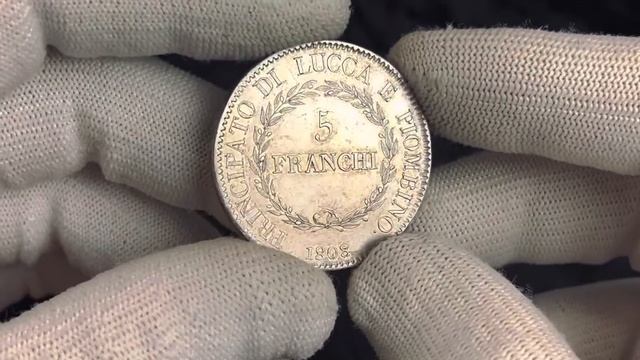 Lot 502 | Italian States Lucca 5 Franchi 1808 / 7 смотреть онлайн